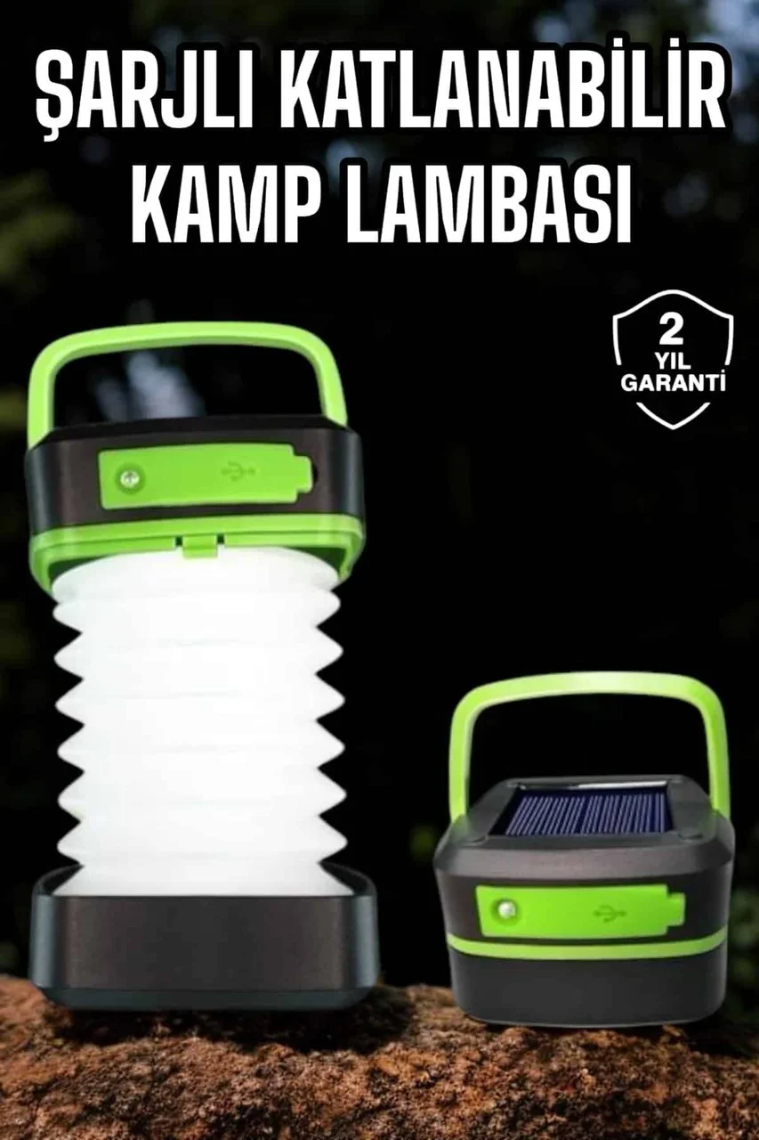 Led Lamba Kamp Lambası Hafif Taşınabilir Şarj Süreli Akordeon El Fenerli - Lisinya Diğer