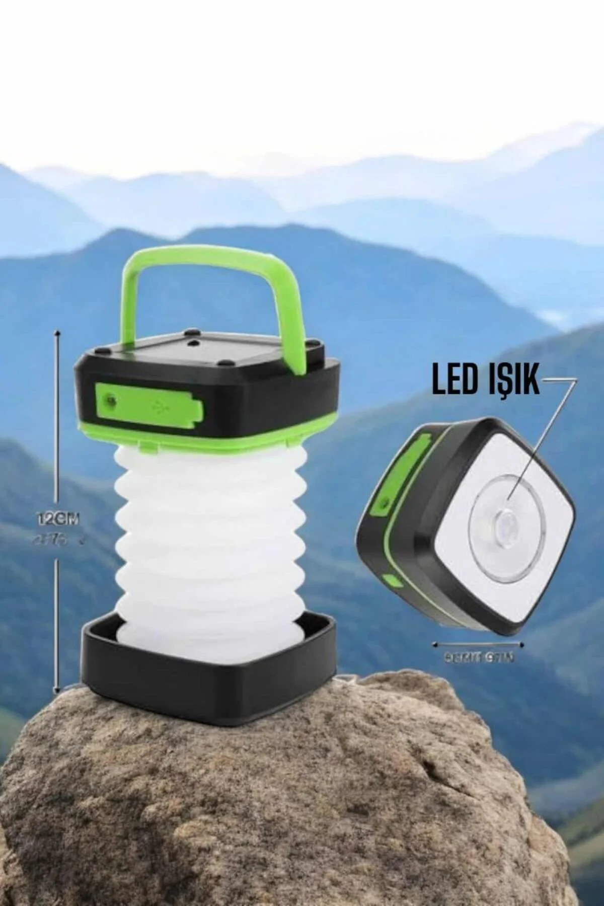 Led Lamba Kamp Lambası Hafif Taşınabilir Şarj Süreli Akordeon El 