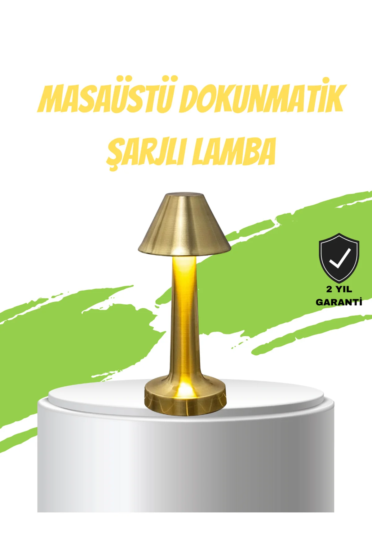 LED Masa Lambası 3 Renk Ayarlı Şarjlı Kablosuz Modern Tasarım