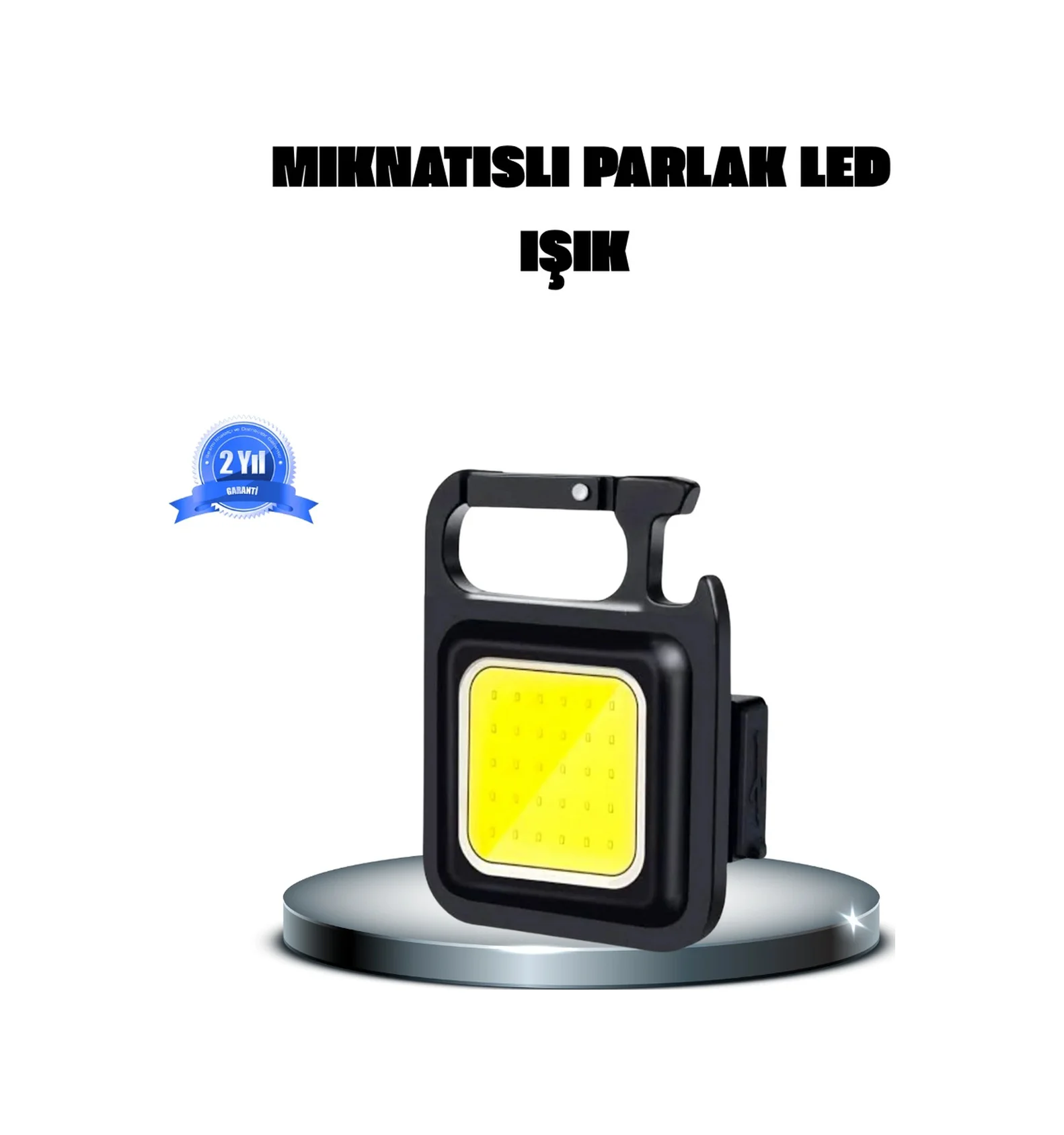 Led Mini Anahtarlık Fener 1000 Lümen Güçlü Işık Ve Usb Type-c Şar
