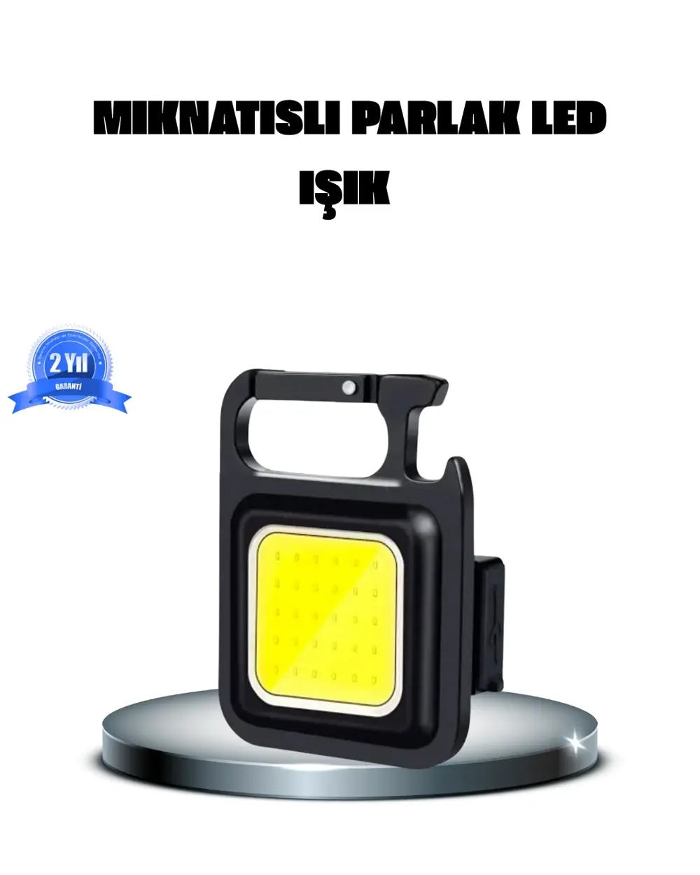 LED Mini Anahtarlık Fener – 1000 Lümen Güçlü Işık ve USB Type-C Ş