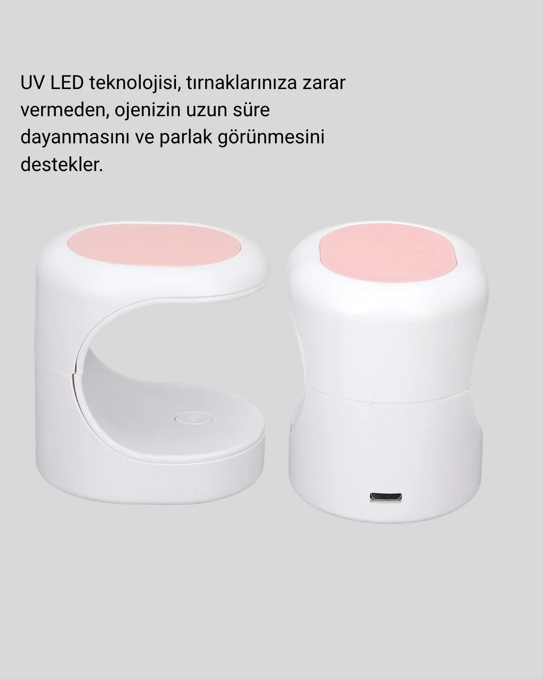 LED Mini Oje Kurutucu Taşınabilir Hızlı Kuruma Cihazı 3 LED Işıklı