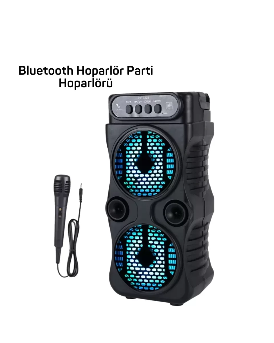 LED Parti Işıklı Bluetooth Hoparlör - Lisinya