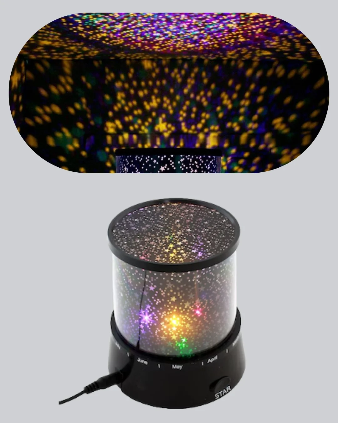 LED Renk Değiştiren Yıldız Projektör Galaxy Efektli Gece Lambası