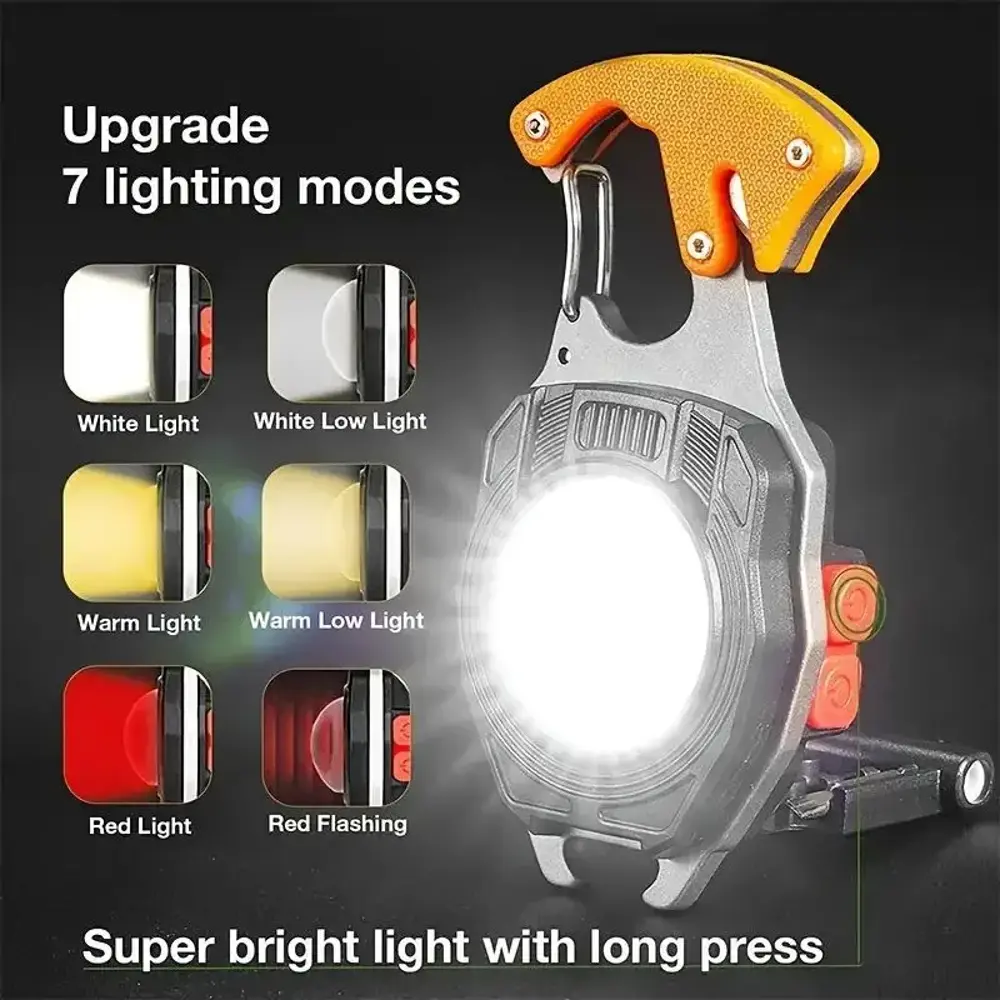 LED Şarj Edilebilir El Feneri Çok Amaçlı Alet Anahtarlık (4741)