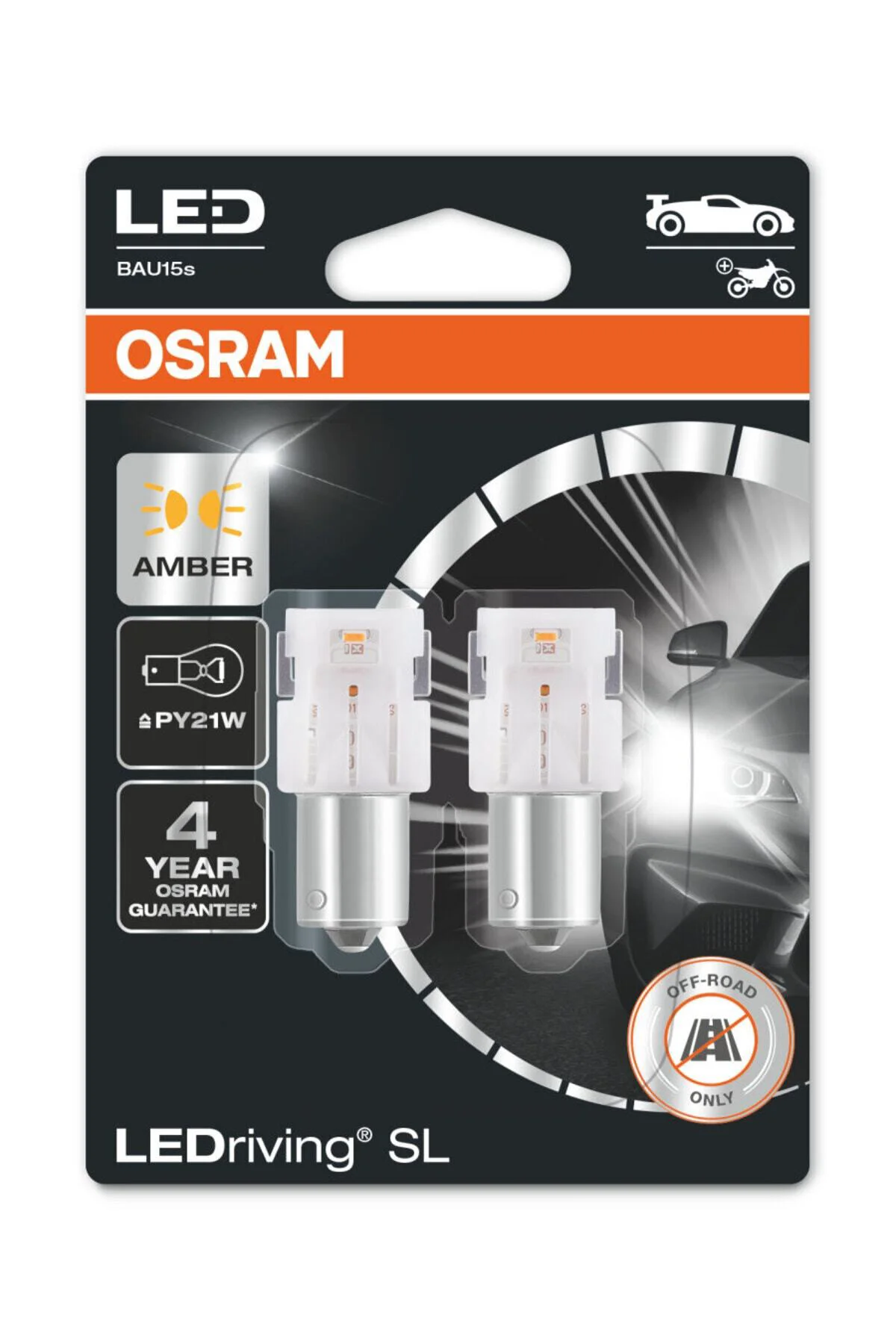 Led Sinyal Ampulü LEDriving SL 12V PY21W 7507DYP.02B 4 Yıl Garantili (Takım - 2 Adet)