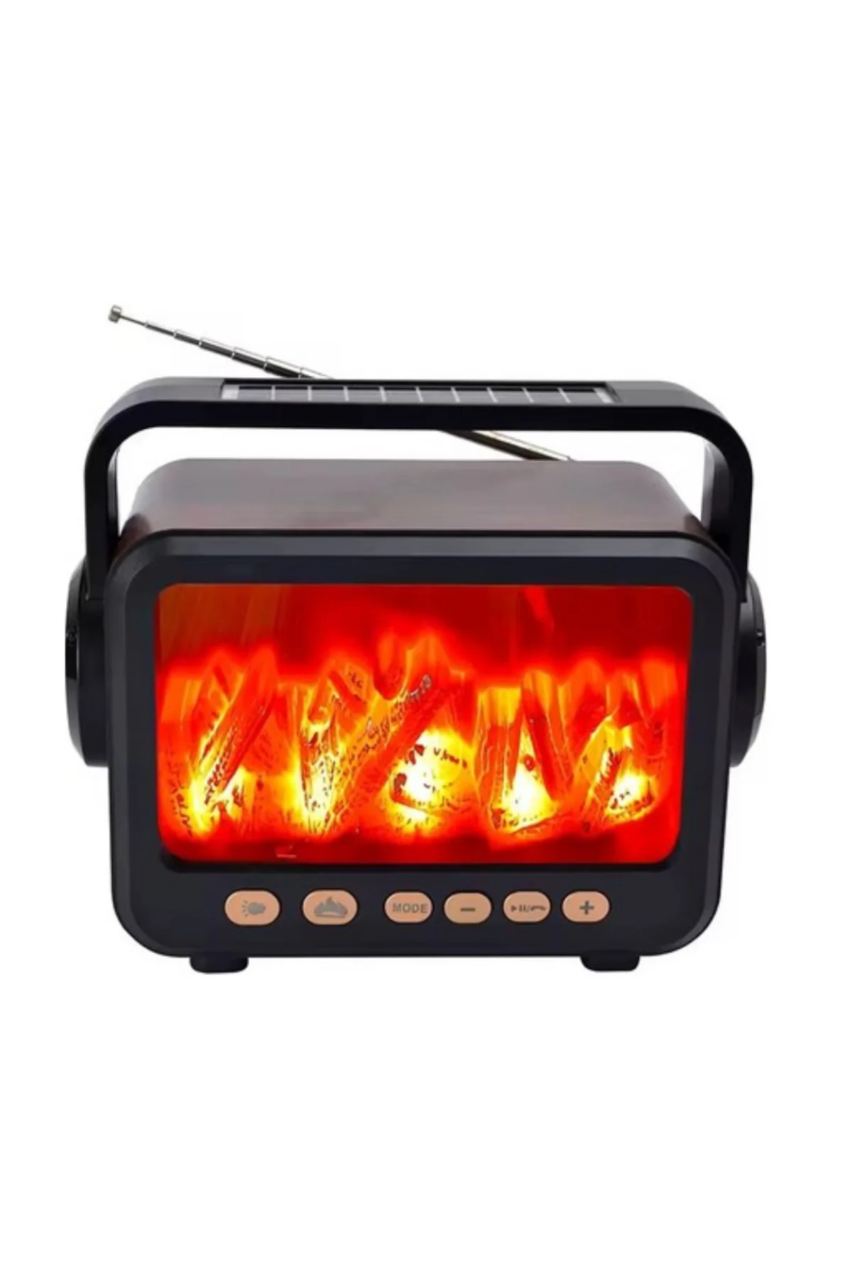 LED Şömine Efektli Kablosuz Hoparlör FM Radyo Müzik Çalar - Lisin