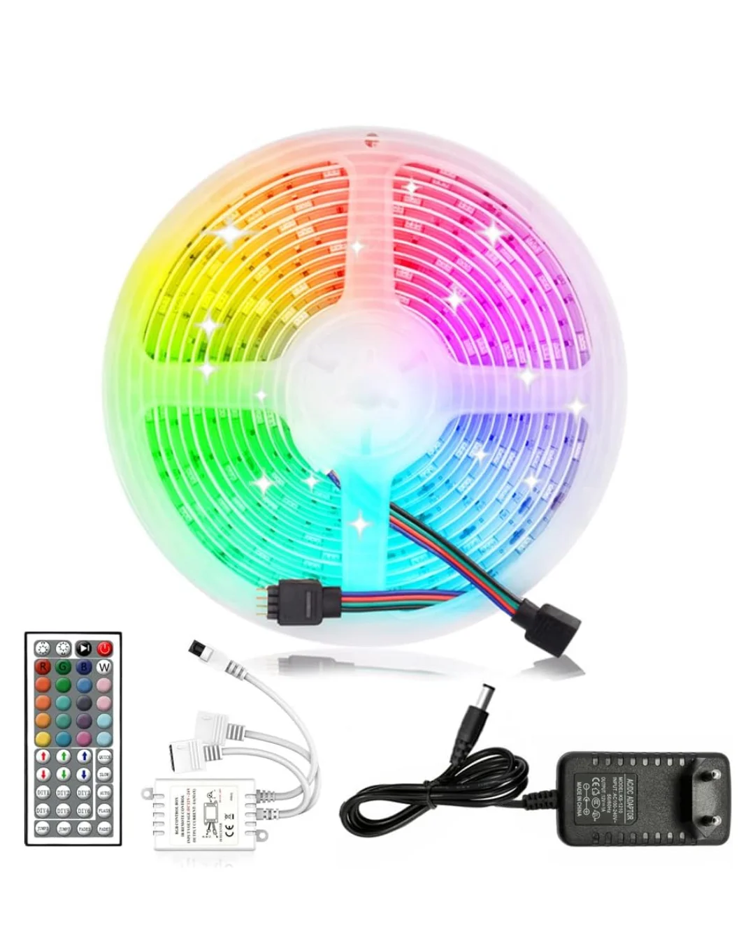 LED Strip RGB 5 Metre Çok Renkli Kumandalı Şerit Led Işık Seti