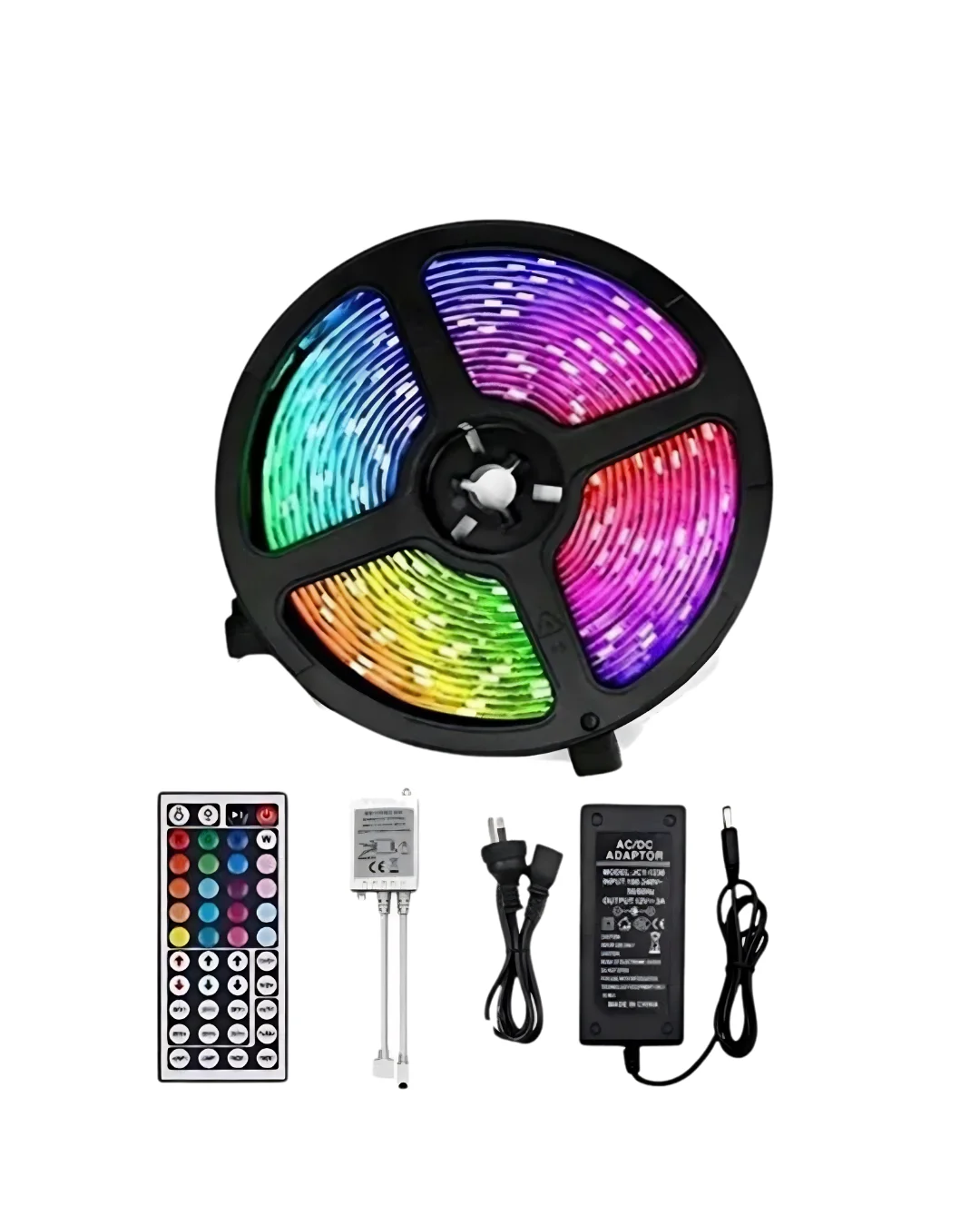 LED Strip RGB 5 Metre Çok Renkli Kumandalı Şerit Led Işık Seti