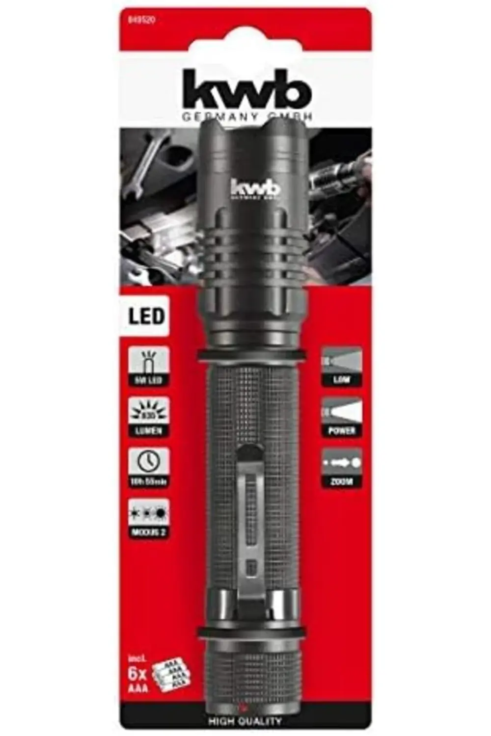 LED teknolojili cep lambası, 6 AAA pil dahil, ANSI FL 1, 2 aydınl