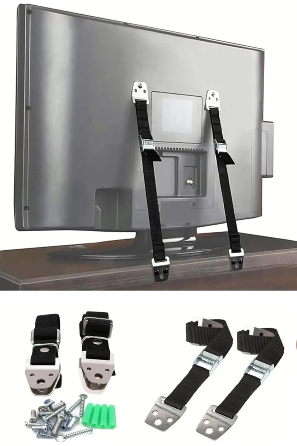 Led TV Askısı Dolap Büfe Kitaplık Sabitleme Bebek Çoçuk Koruma De