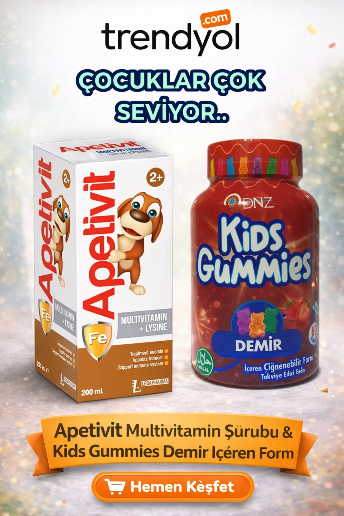 LEDA APETİVİT 200ML ŞURUP & DEMİR GUMMİES