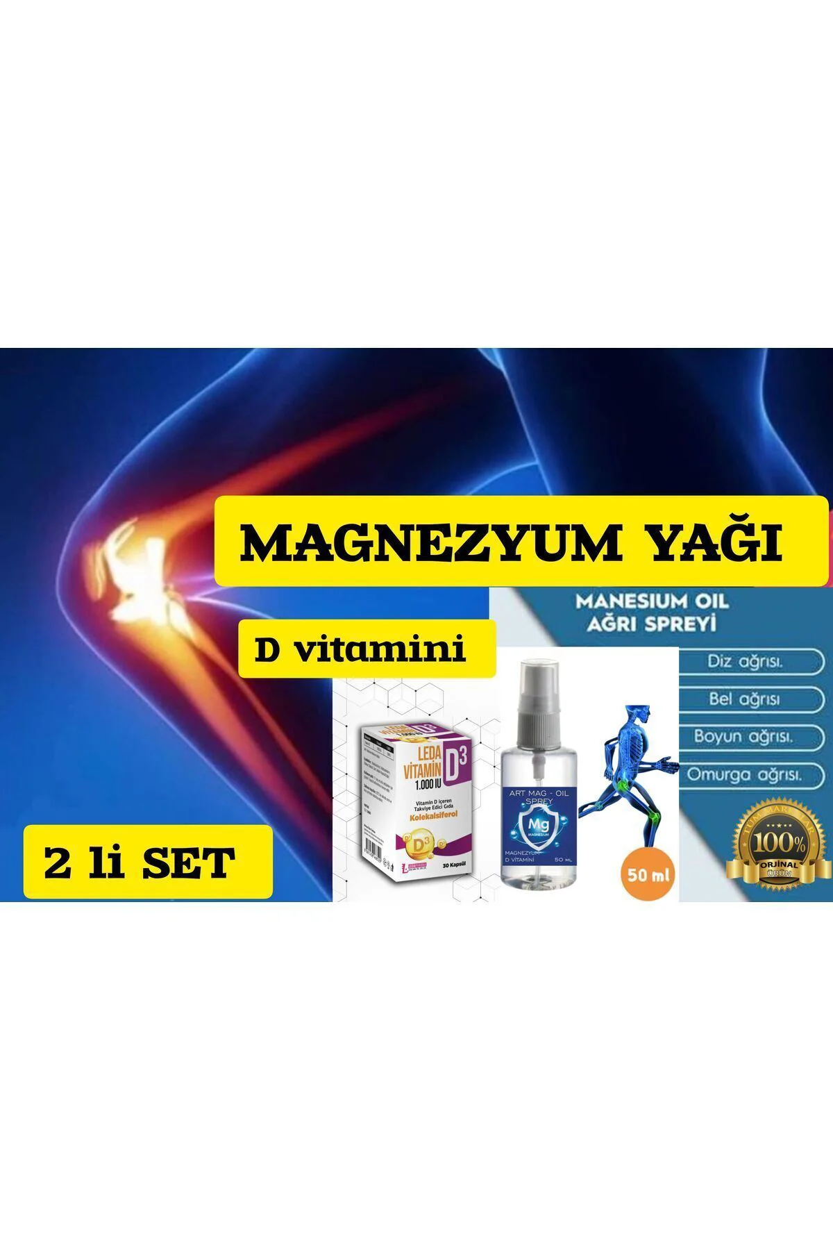LEDA D3 VİTAMİNİ+MAGNEZYUM OİL