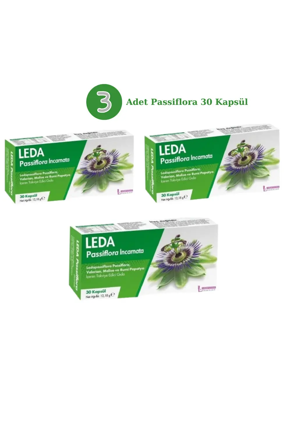 Leda passiflora 30 Kapsül 3 Adet