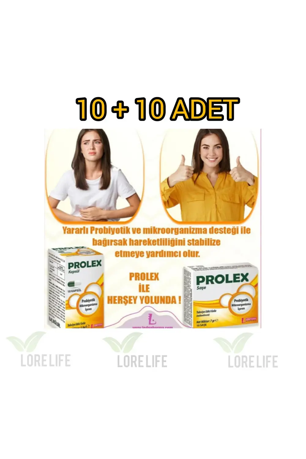 LEDA PROLEX PROBİYOTİK ŞASE+10 KP 10+10ADET