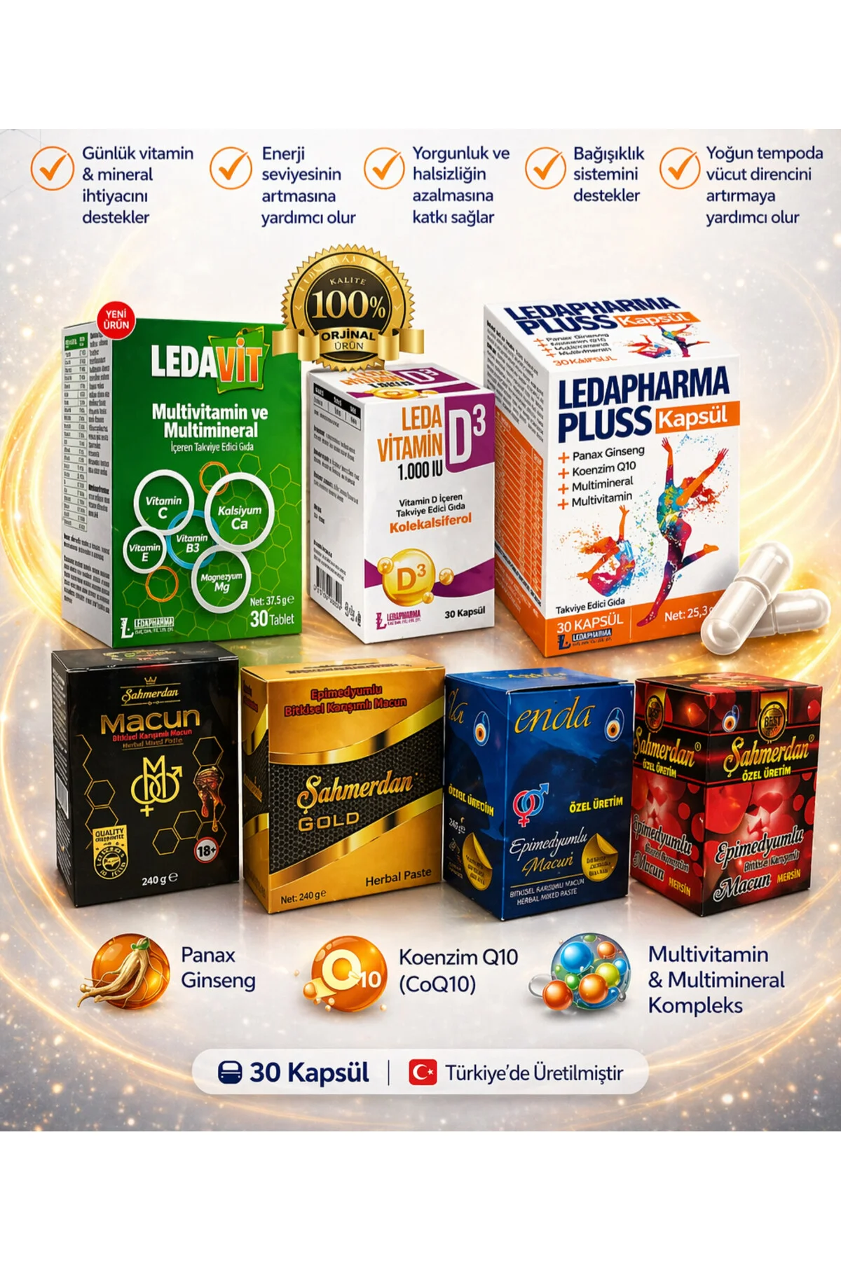 LEDA VİT 30 TB MULTİVİTAMİN VE VİTAMİNLER