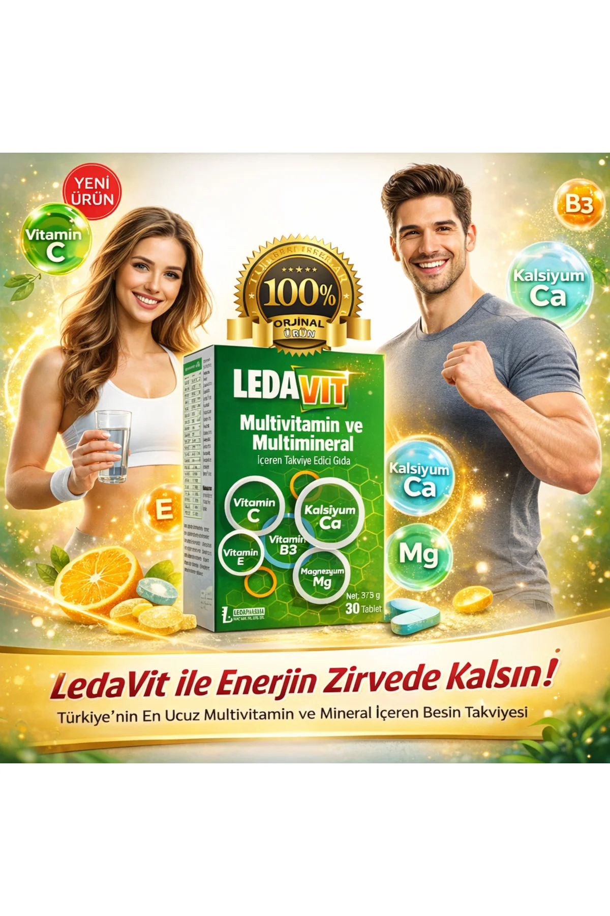 LEDA VİT 30 TB MULTİVİTAMİN VE VİTAMİNLER