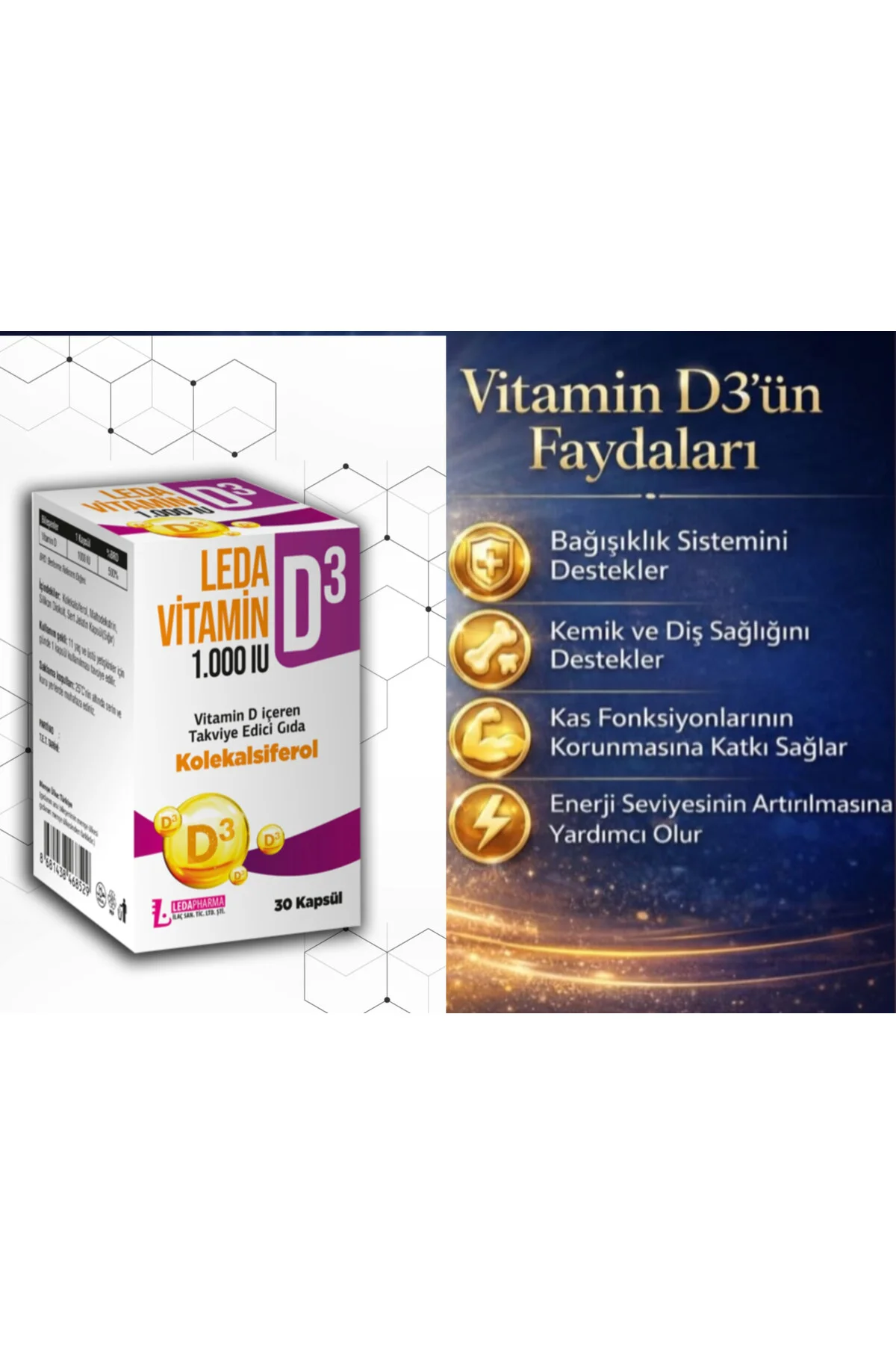 LEDA VİT 30 TB MULTİVİTAMİN VE VİTAMİNLER