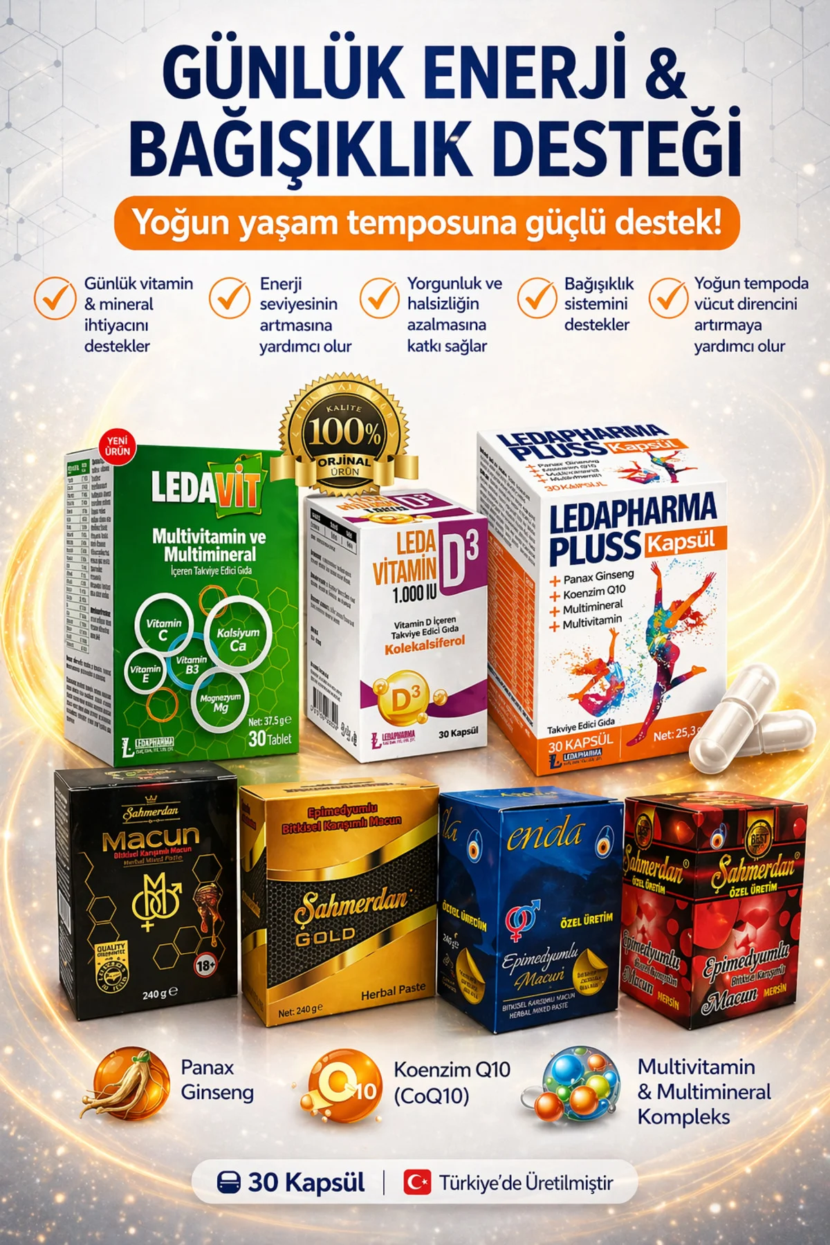 LEDA VİT 30 TB MULTİVİTAMİN VE VİTAMİNLER