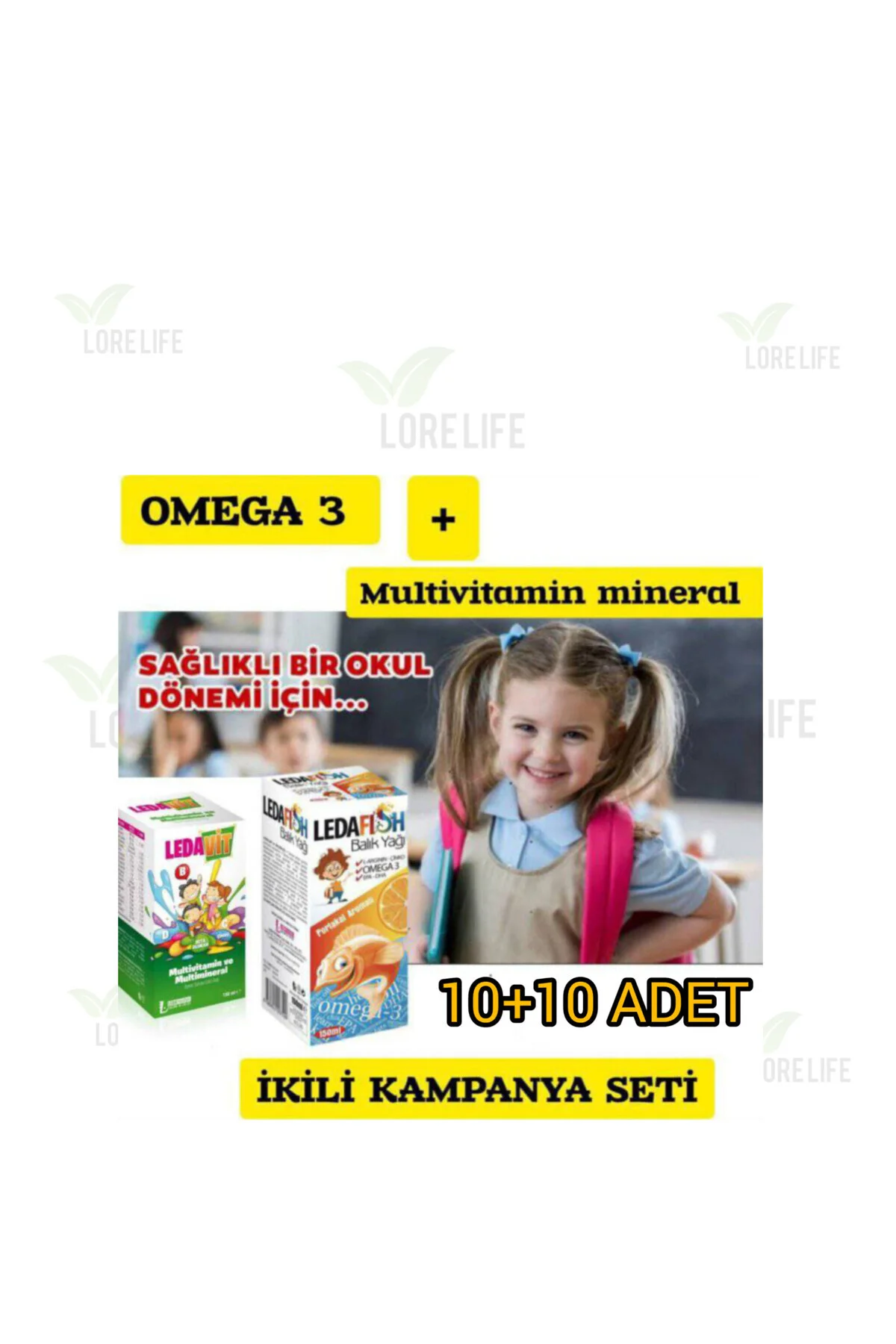 LEDA VİT ŞURUP & LEDA FİSH ŞURUP 10+10 ADET