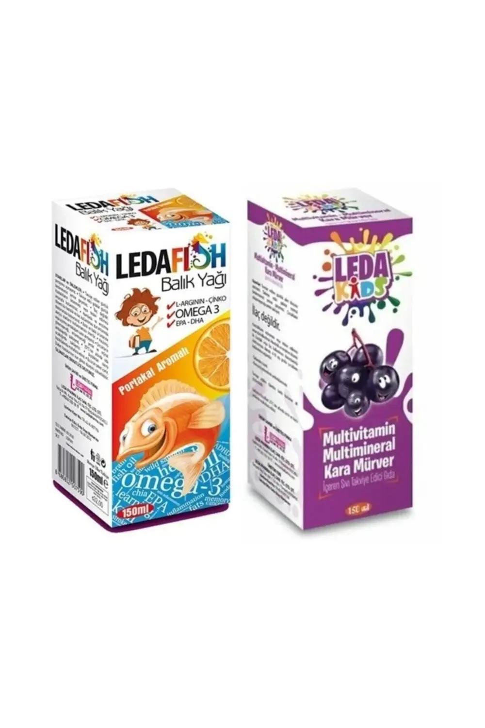Ledafish Balık Yağı 150 Ml+leda Kids Kara Mürver Ekstresi 150 Ml