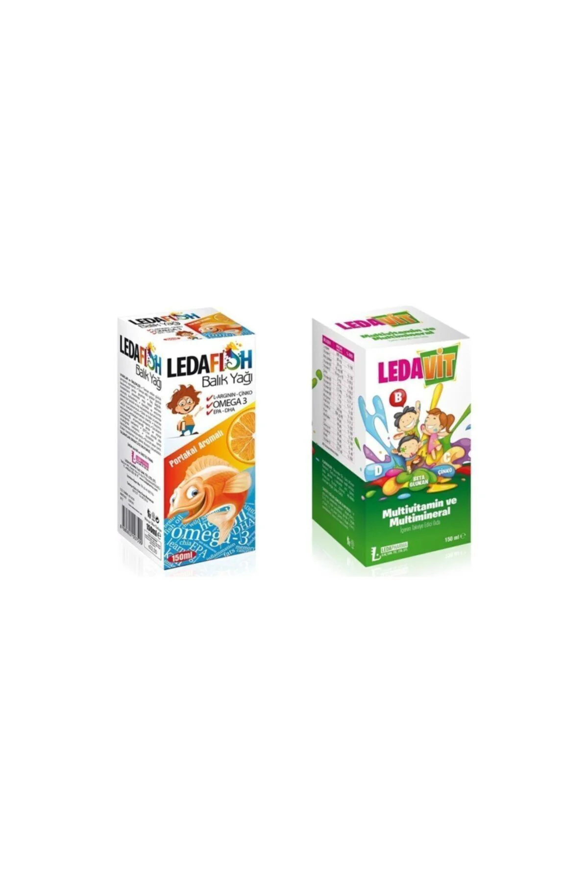 Ledafish Balık Yağı 150 ml Portakallı Ledavit Multivitamin ve Mul