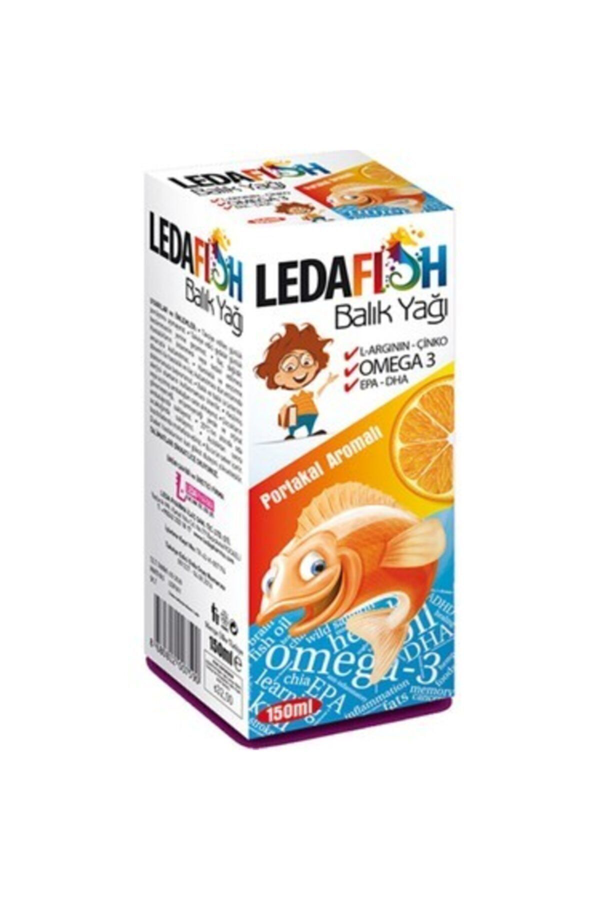 Ledafish Balık Yağı Portakal Aromalı 150 ml 4 Adet
