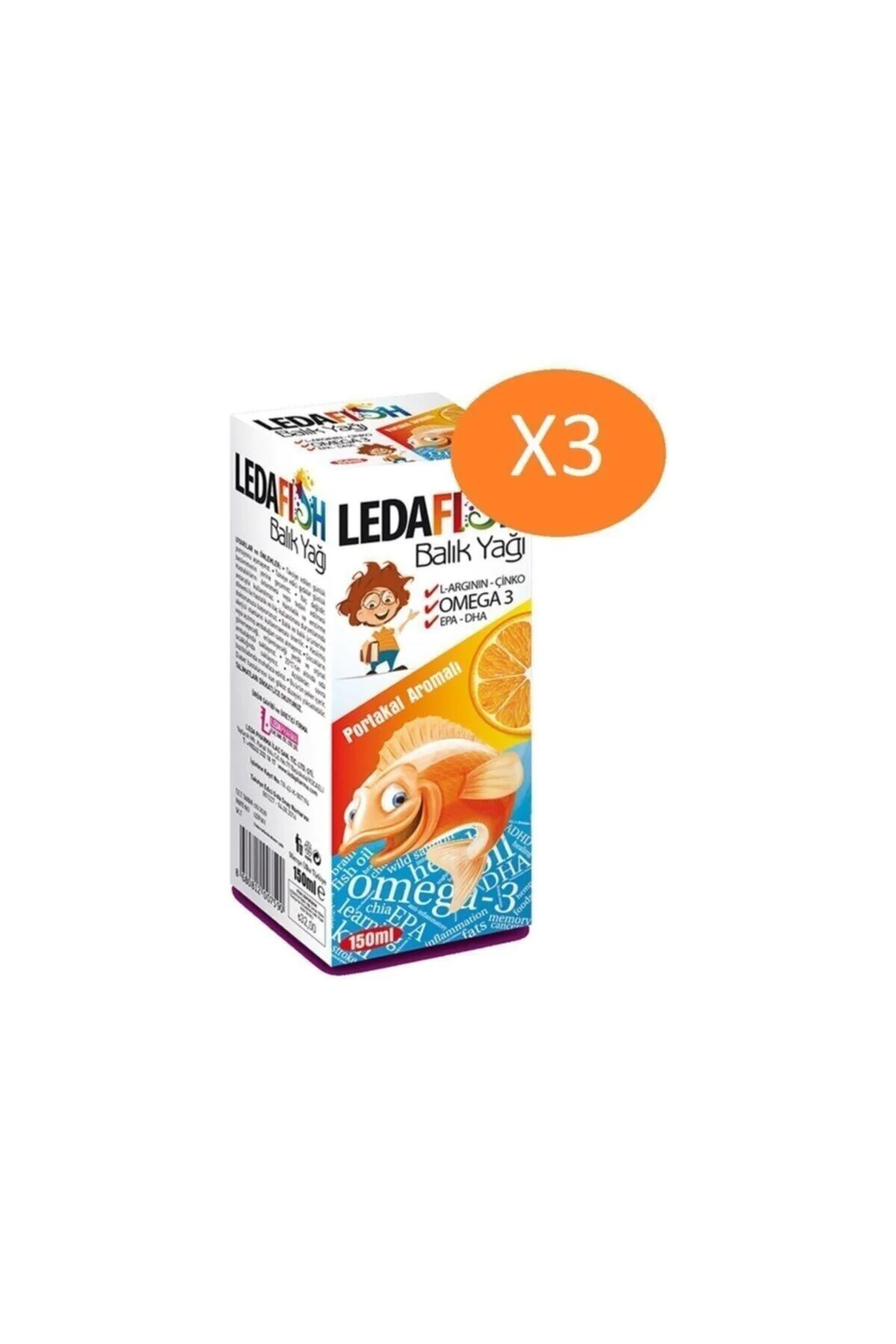 Ledafish Balık Yağı 150 ml 3 Adet