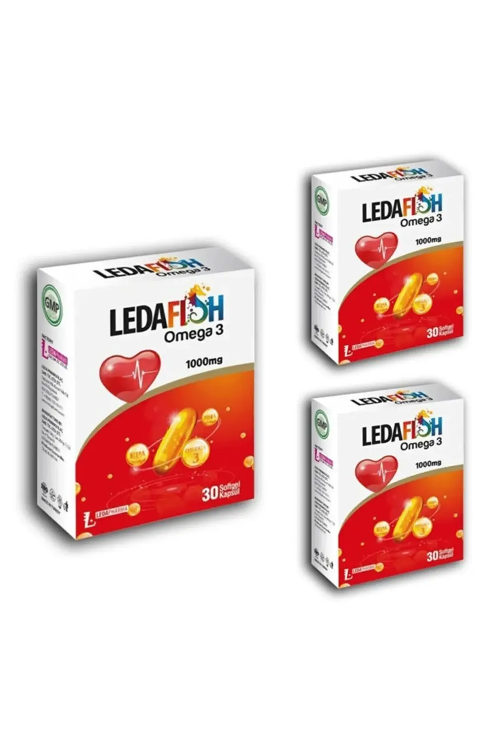 Ledafish Omega 3 1000mg 30 Softjel Kapsül X3 Adet