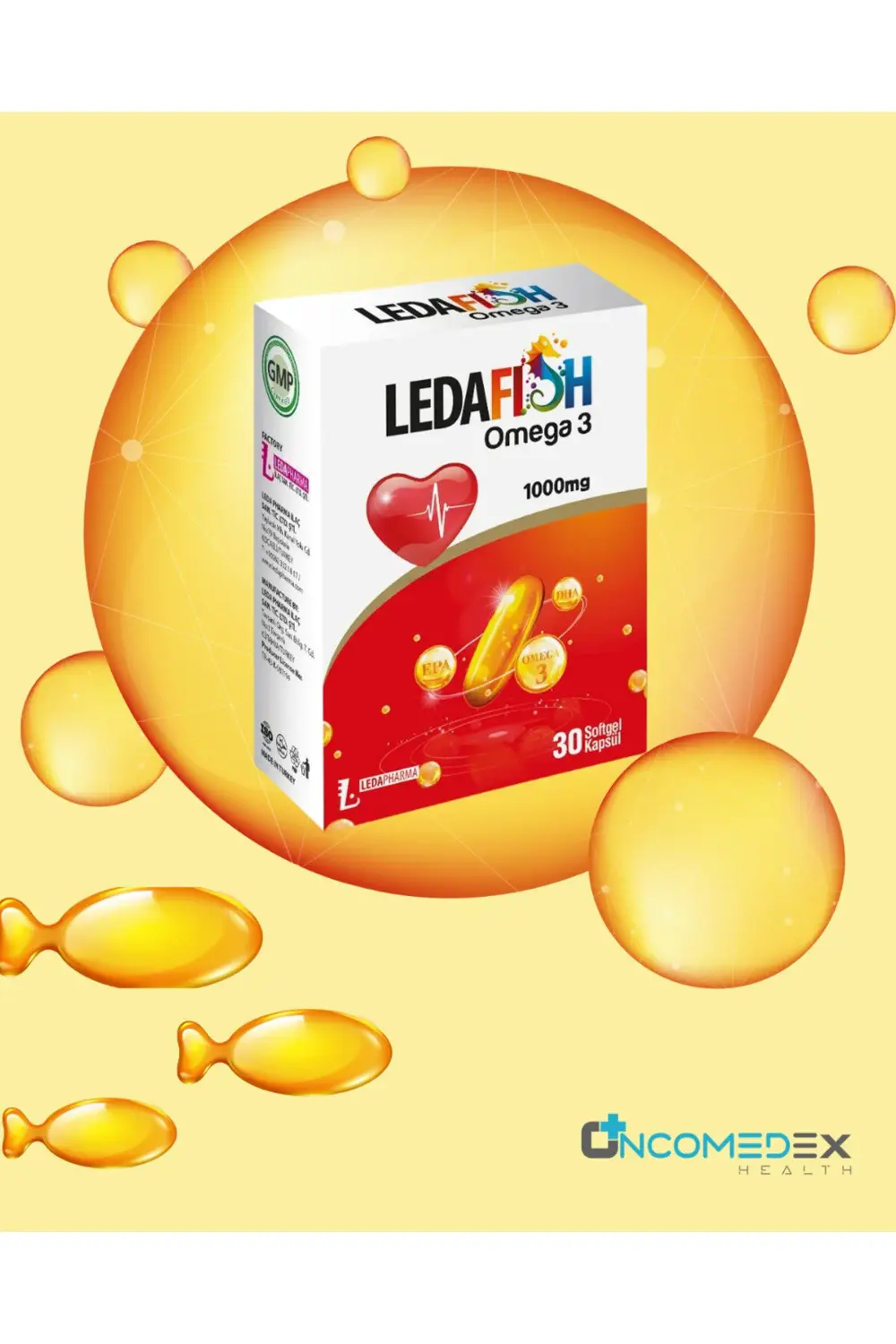 Ledafish Omega 3 1000mg 30 Softjel Kapsül