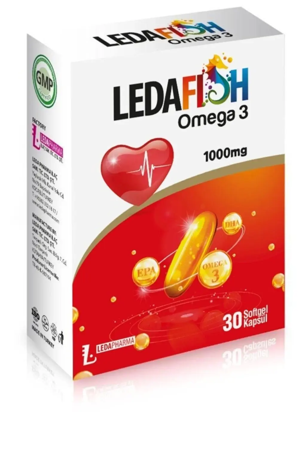 Ledafish Omega 3 1000mg 30 Softjel Kapsül