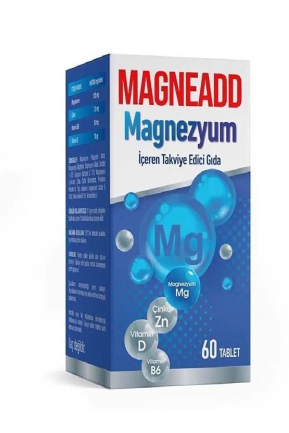 LEDAPHARMA MAGNEADD 60 Tablet 4 Çeşit Magnezyum Kaynağı