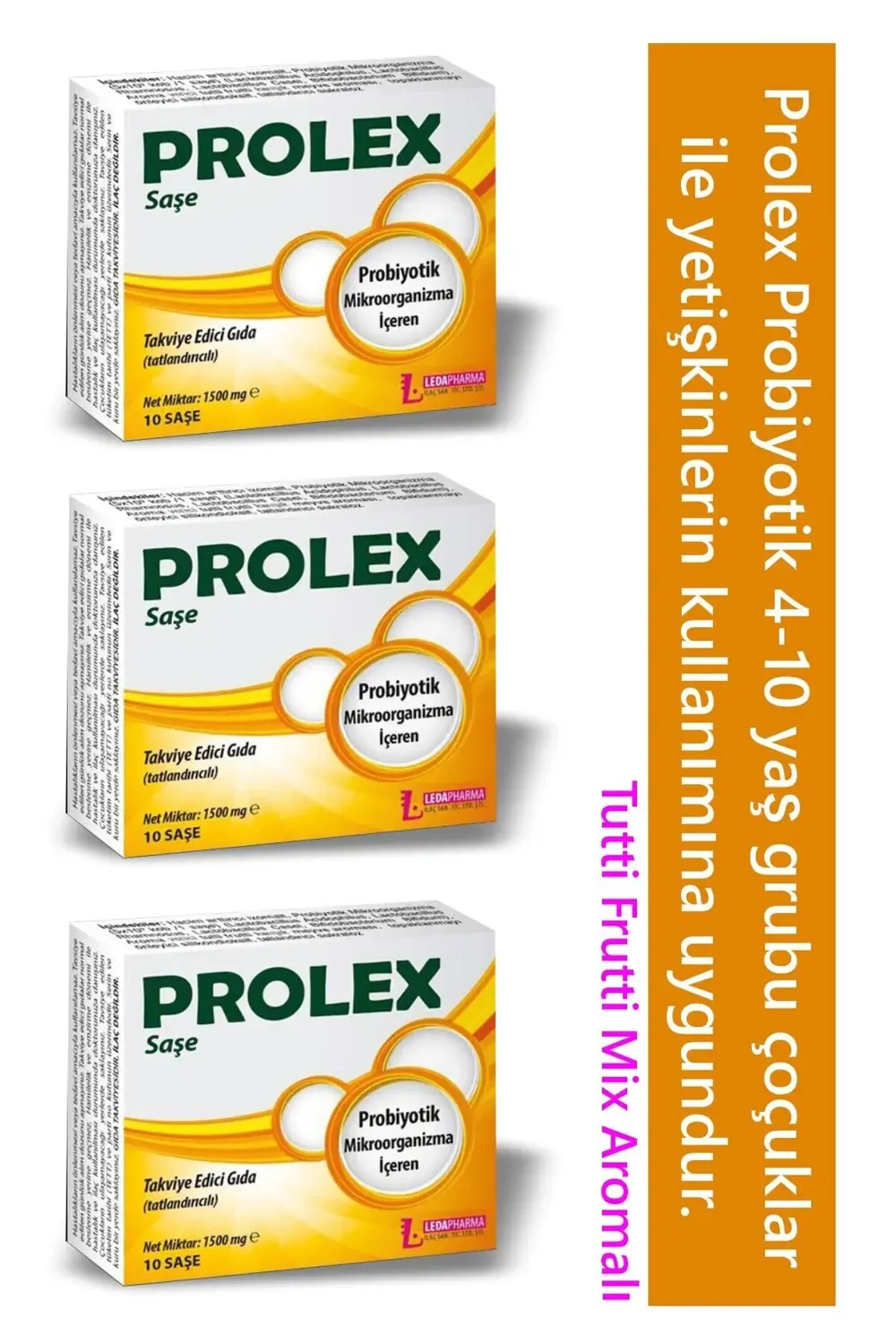 Ledapharma Prolex Probiyotik 10 Şase 3 Kutu