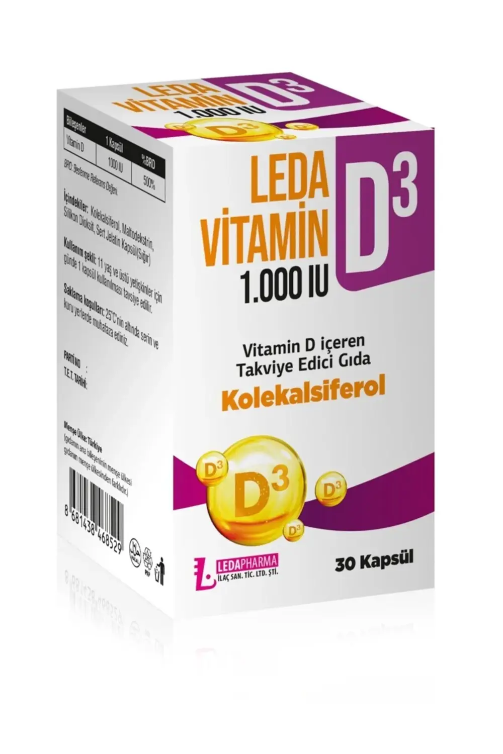 Ledavit D3 1000ıu 30 Kapsül