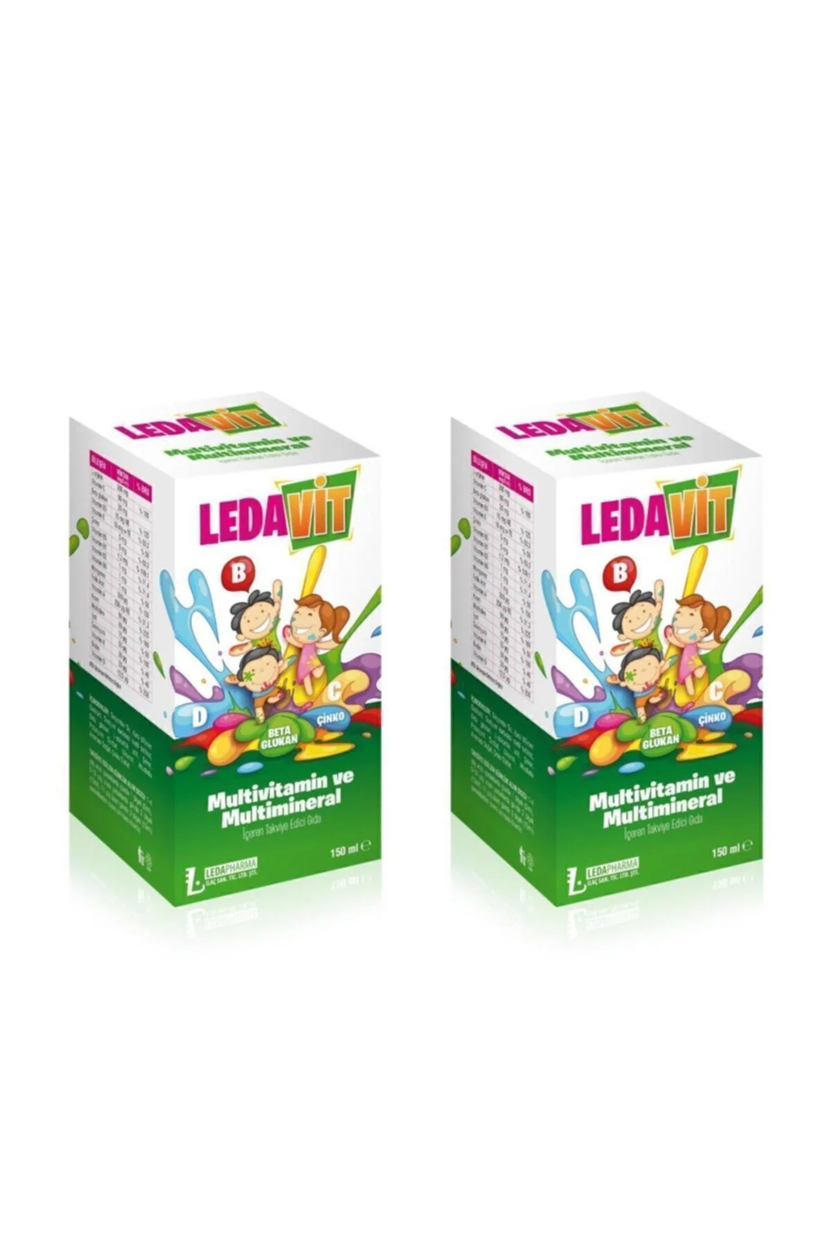 Ledavit Multivitamin Ve Mineral Içeren Şurup 150ml X2 Adet