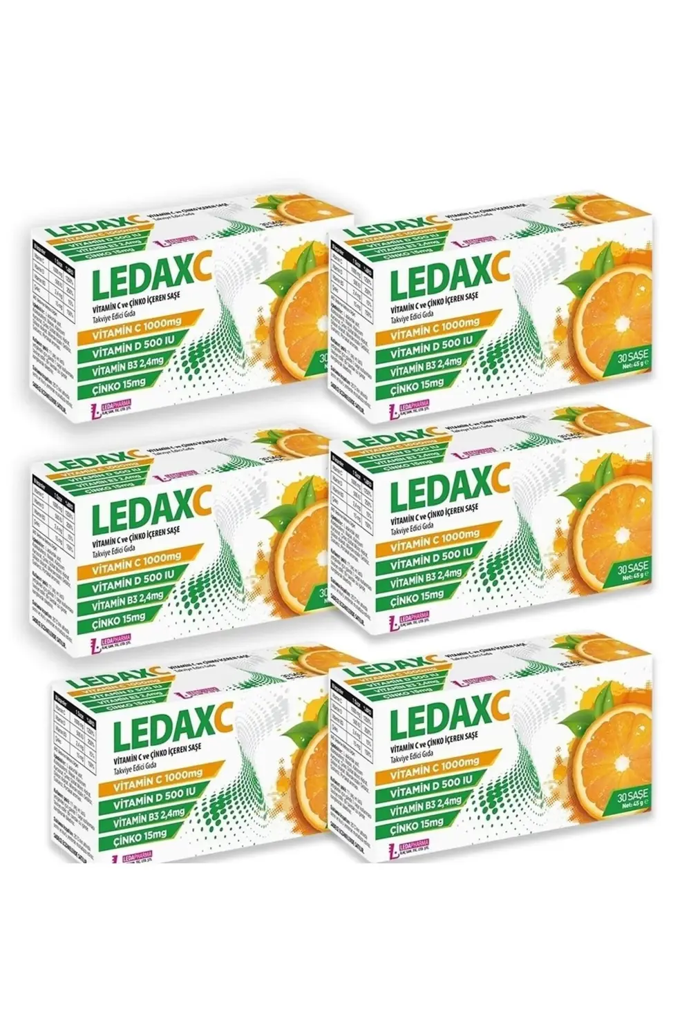 Ledaxc Vitamin C Ve Çinko Içeren 30 Saşe 6 Adet