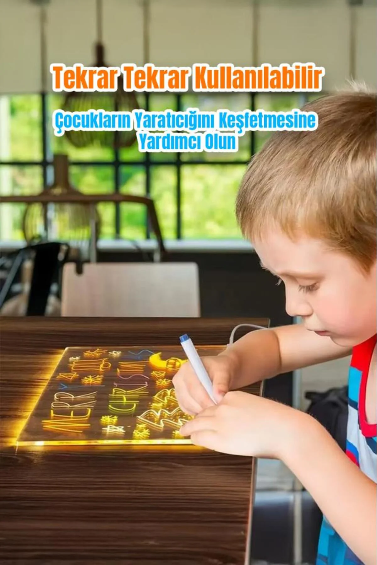Ledli Ayarlanabilir Standlı Çizim Tableti 30x20 cm
