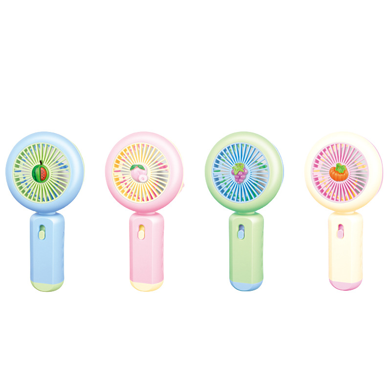 Ledli Mini Fan Şarj Edilebilir El Fanı Vantilatör - Pembe (balkab