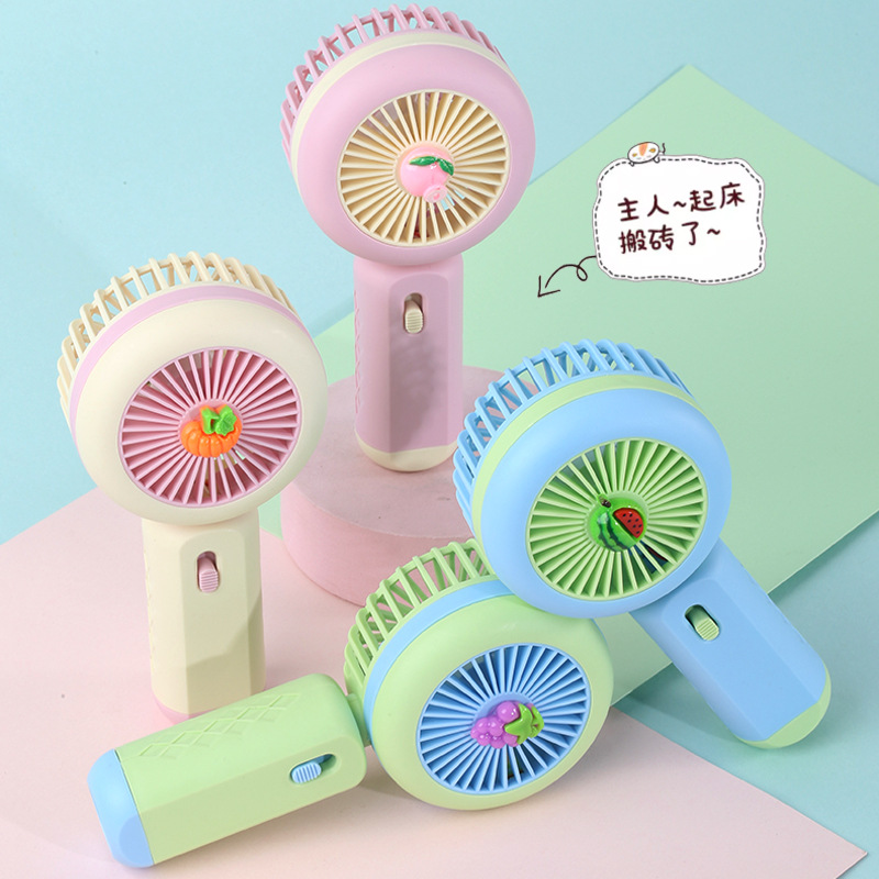 Ledli Mini Fan Şarj Edilebilir El Fanı Vantilatör - Pembe (şeftal