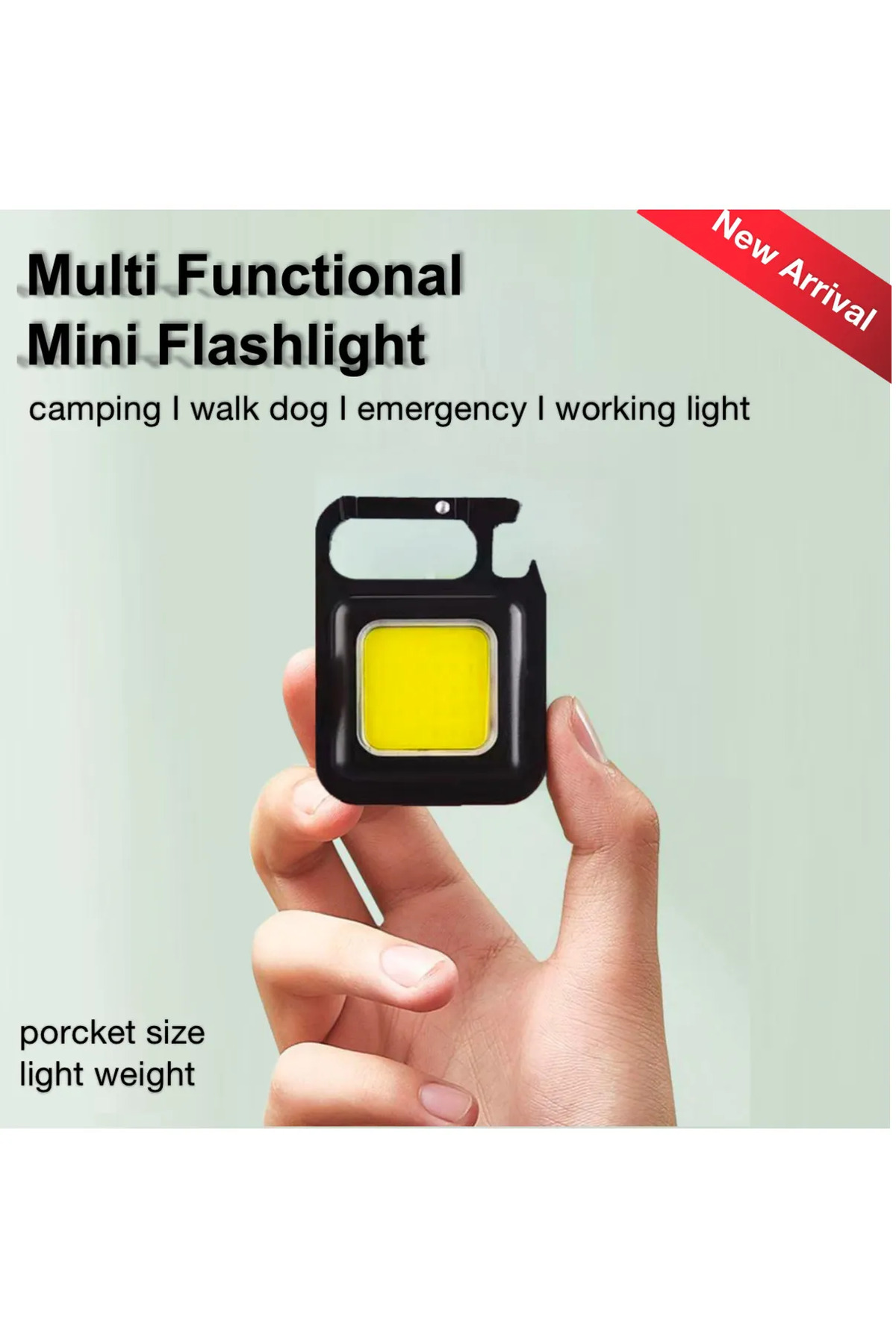 Ledli Mini Taşınabilir Usb Şarj Edilebilir 3 Fonksiyonlu Mıknatıslı Parlak Led Işık
