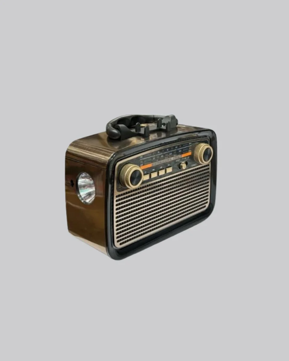 LED’li Nostaljik Bluetooth Hoparlör – Vintage Ahşap Doku