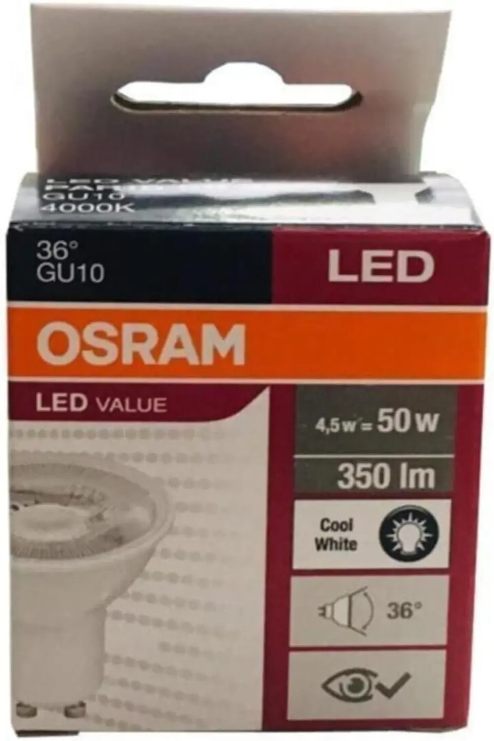 Ledvalue 4,5w (50W) Led Spot Ampul Gu10 Gün Işığı 4000k 1191881
