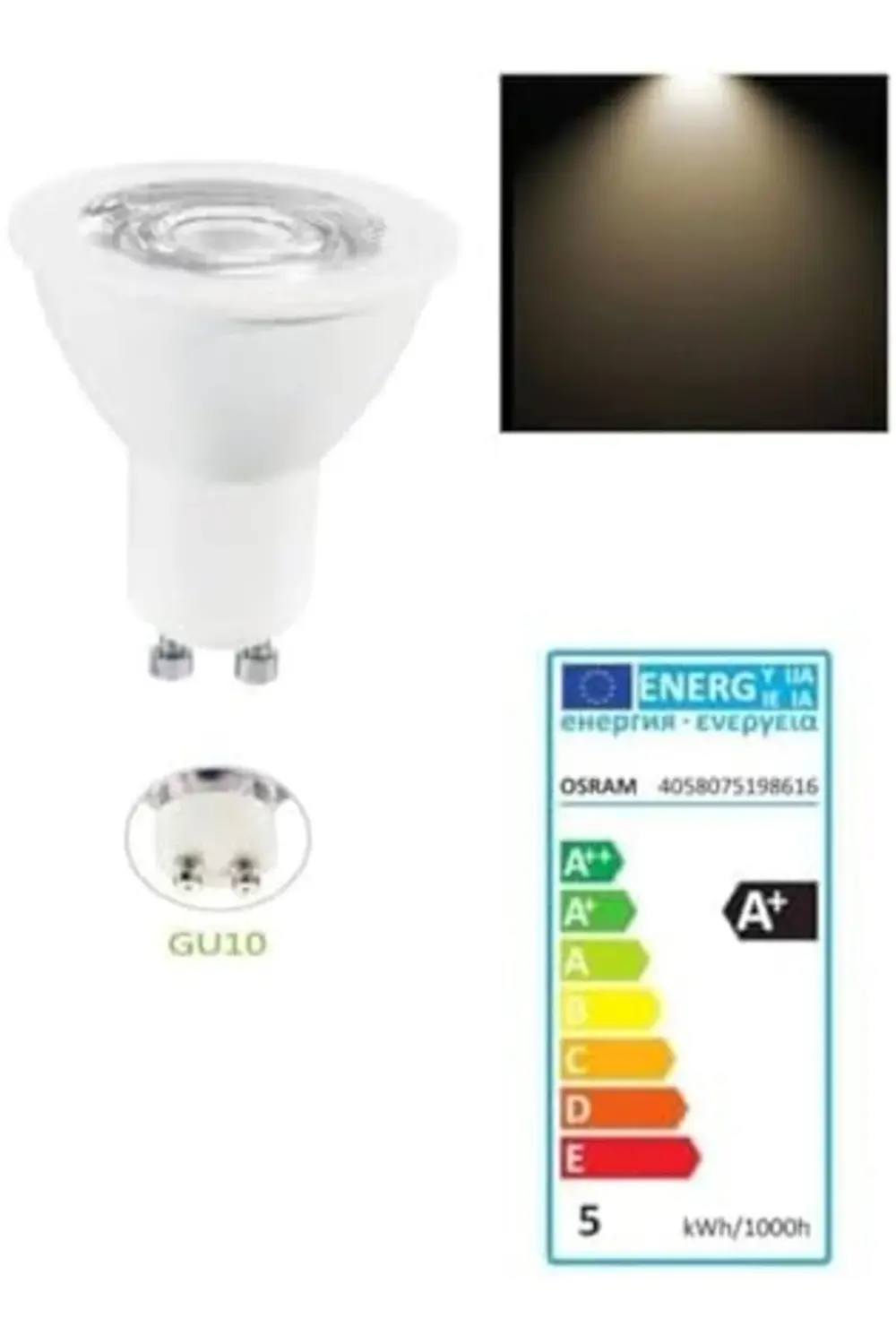 Ledvalue 4,5w (50W) Led Spot Ampul Gu10 Gün Işığı 4000k 1191881