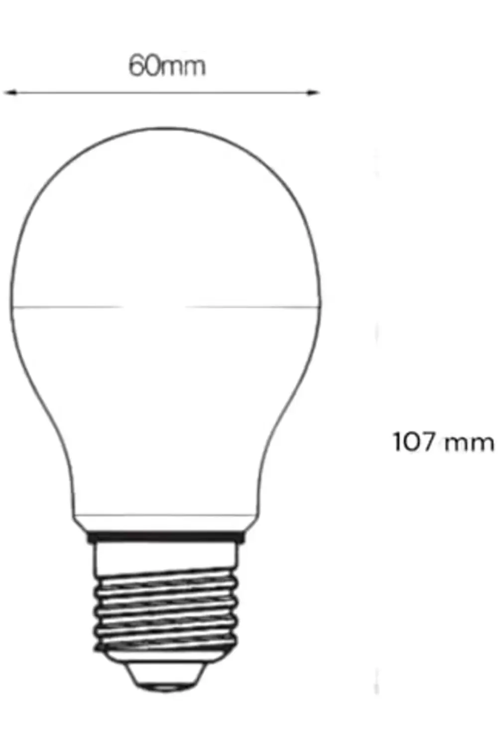 LEDValue 8.5W E27 LED Ampul | 2700K Sarı Işık, 806 Lümen, 60W Eşd