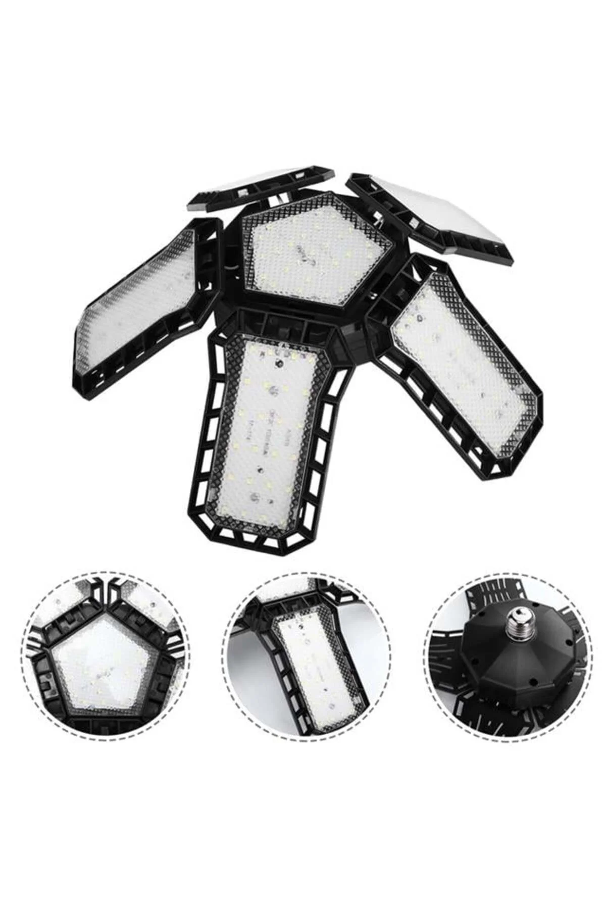 Ledx Ayarlanabilir Açılı 5 Kanatlı 148 Smd Ledli Galaxy Projektör Işığı 60W 6600 Lumen E27 32Cm Çap