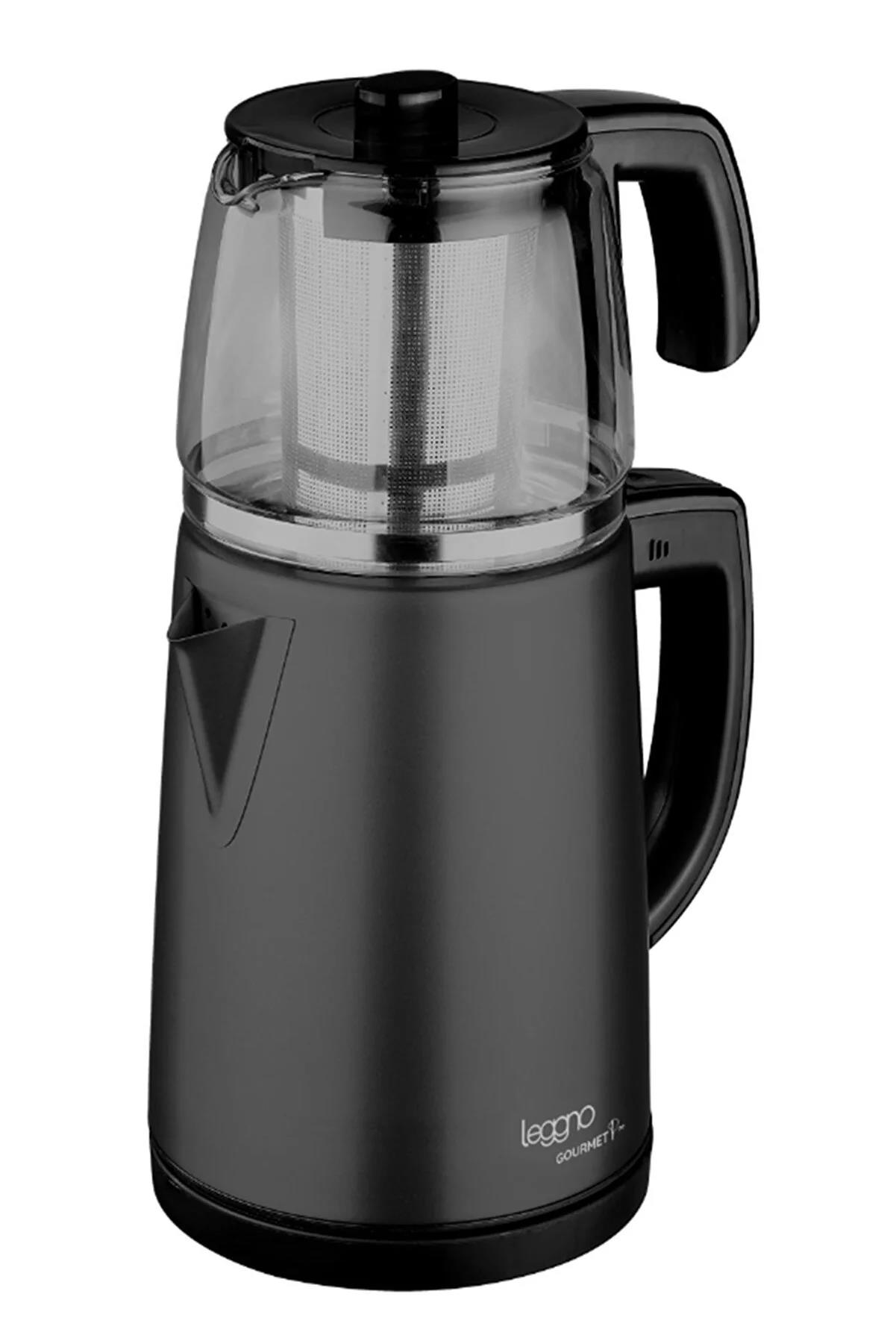 Leggno  Grm102gtmbk Gourmet Pro Cam Demlikli Çay Makinesi Siyah 