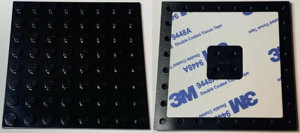 Lego 6395750 Plate, Modified 8 x 8 with Double-Sided Adhesive Tap