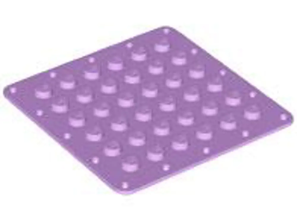 Lego 6395856 Plate, Modified 6 x 6 Flexible Rubber with Stitching