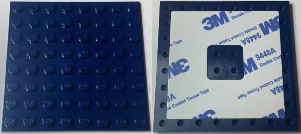 Lego 6396076 Plate, Modified 8 x 8 with Double-Sided Adhesive Tap