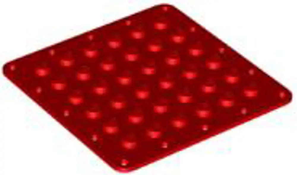 Lego 6396448 Plate, Modified 6 x 6 Flexible Rubber with Stitching